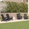 Flash Furniture Gray Adirondack Patio Chairs with Cupholder, 4PK 4-LE-HMP-1044-10-GY-GG - alternate 1